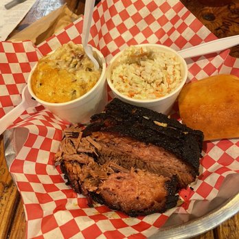 The Smokin Pig - Beef brisket, coleslaw and loaded potato casserole. Delicious!! - Barbeque Near Me - Pendleton, South Carolina The Smokin Pig - Beef brisket, coleslaw and loaded potato casserole. Delicious!! - Barbeque Near Me - Pendleton, South Carolina