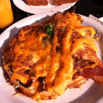 Stacks Pancake House - Spicy chicken and bacon waffles - Breakfast & Brunch Near Me - Dana Point, California