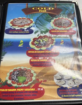 Menu photo 2 Mariscos Mocorito Orange, CA