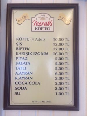 Menu photo 2 Meraklı Köfteci Istanbul, 34 Menu photo 2 Meraklı Köfteci Istanbul, 34