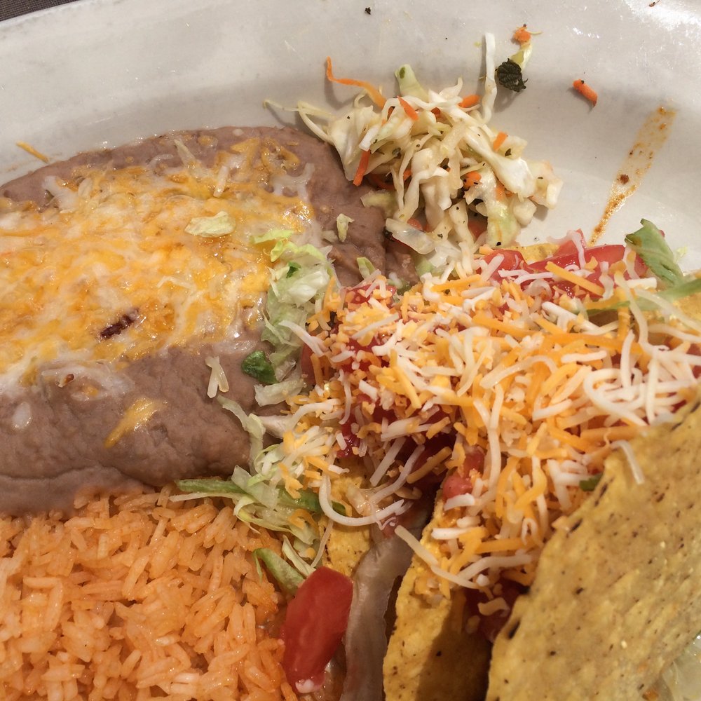 Fuego Azteca - My Taco Bell tacos, refried beans from a can, and questionable, odd tasting cabbage "salad." Yep...that thing on the side near the beans... - Mexican Near Me - Fraser, Colorado