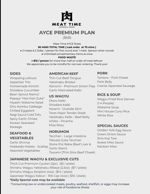 Menu photo 2 Meat Time Milpitas, CA