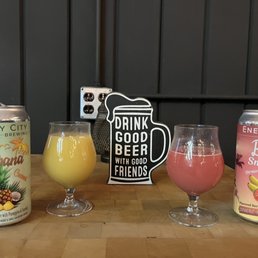 a variety of beverages