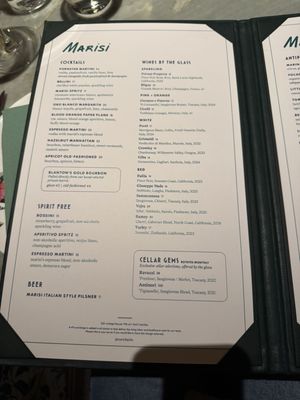 Menu photo 3 Marisi La Jolla, CA