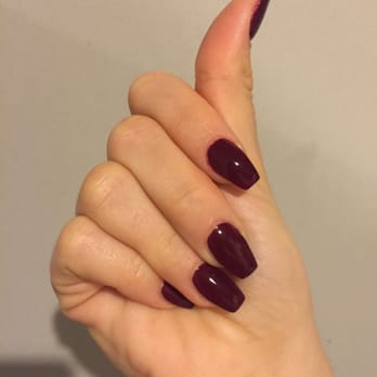 Nancy Manicurist - Coffin shaped acrylics with Magala Wine by OPI - Nail Salons Near Me - Pasadena, California Nancy Manicurist - Coffin shaped acrylics with Magala Wine by OPI - Nail Salons Near Me - Pasadena, California