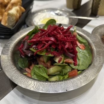 Efendi Restaurant - Bayview - Efendi salad - comes with kebab platter - Turkish Near Me - Markham, Ontario