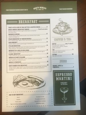 Menu photo 2 Santa Monica Brisbane, QLD Menu photo 2 Santa Monica Brisbane, QLD