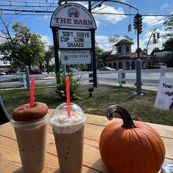 The Barn - Merrick - Apple cider doughnut iced latte and candy corn iced latte - Coffee Roasteries Near Me - Merrick, New York