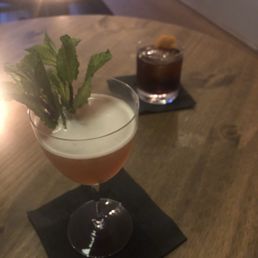 A mocktail and a cocktail A mocktail and a cocktail