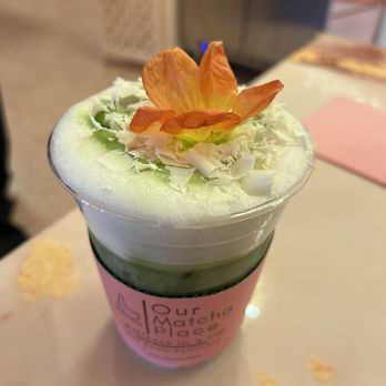 Our Matcha Place - White Chocolate Matcha Latte - Coffee & Tea Near Me - Temecula, California Our Matcha Place - White Chocolate Matcha Latte - Coffee & Tea Near Me - Temecula, California