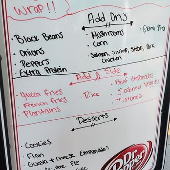 Tropical Grille - a menu on a white board - Wraps Near Me - Lexington, South Carolina Tropical Grille - a menu on a white board - Wraps Near Me - Lexington, South Carolina