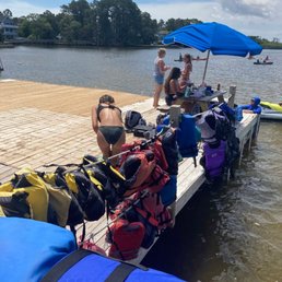 The staff area and jetski onboarding/offloading zone. We had riders of all sizes and everyone had a life jacket that fit perfectly The staff area and jetski onboarding/offloading zone. We had riders of all sizes and everyone had a life jacket that fit perfectly