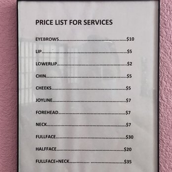 Threading Ibrows - Price list as of 6/24/2020 - Eyebrow Services Near Me - Sacramento, California Threading Ibrows - Price list as of 6/24/2020 - Eyebrow Services Near Me - Sacramento, California