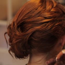 Mirror Image - Braid and side bun for a wedding
