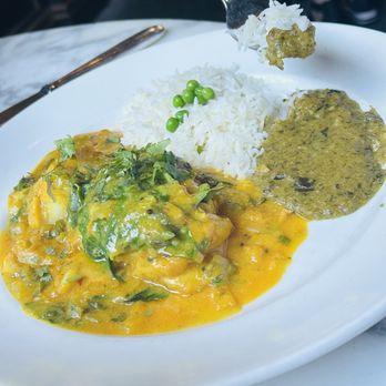 Ananda - Fish curry. Very good, but lacked a bit in flavor. - Indian Near Me - Fulton, Maryland