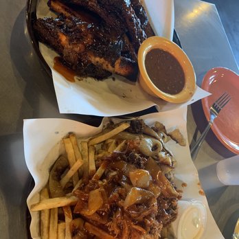 Phil's BBQ - Full beef ribs dinner with baked beans and loaded fries - Barbeque Near Me - San Diego, California Phil's BBQ - Full beef ribs dinner with baked beans and loaded fries - Barbeque Near Me - San Diego, California