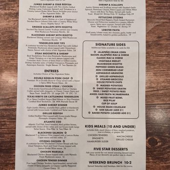 Citizens Grill - Menu front - American Near Me - Conroe, Texas