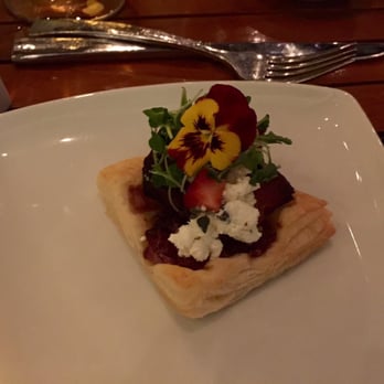 Watertable - Amazing pork belly and goat cheese strawberry tart...yum! - New American Near Me - Huntington Beach, California