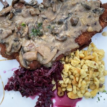 Nadine’s - Pork Jägerschnitzel - German Near Me - Yorktown Heights, New York Nadine’s - Pork Jägerschnitzel - German Near Me - Yorktown Heights, New York