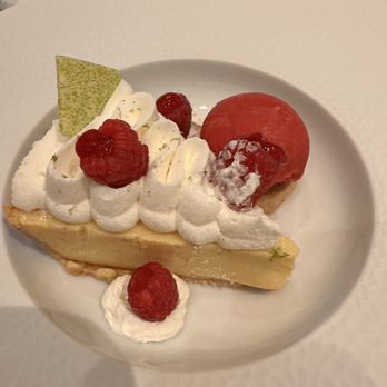 C2 Steak & Seafood - Key Lime Pie with fresh raspberry sorbet - Steakhouses Near Me - Brooks, California C2 Steak & Seafood - Key Lime Pie with fresh raspberry sorbet - Steakhouses Near Me - Brooks, California