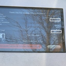 I was charged $50 for 1 hour and 15 minutes of parking