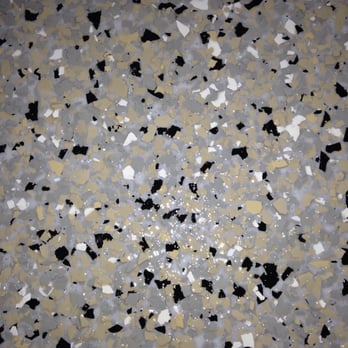Factory 1 Garage Floor Coatings - Factory 1 garage floor, close up of fully flaked epoxy flooring. - Flooring Near Me - Corona, California Factory 1 Garage Floor Coatings - Factory 1 garage floor, close up of fully flaked epoxy flooring. - Flooring Near Me - Corona, California