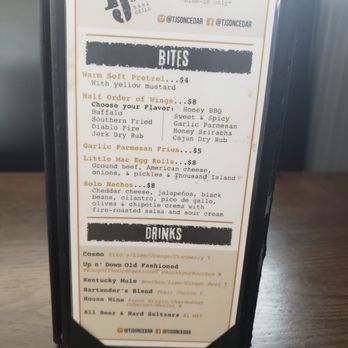 TJ's on Cedar - Happy hour menu - American Near Me - Newington, Connecticut TJ's on Cedar - Happy hour menu - American Near Me - Newington, Connecticut