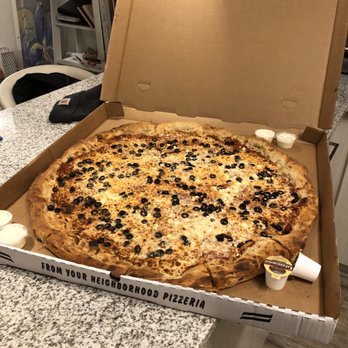 Kay's Pizza - Cheese pizza with olives and feta - Pizza Near Me - Savannah, Georgia