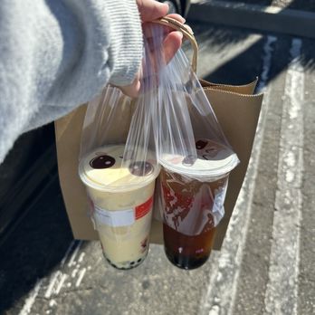 Ragin’ Boba - Mango Smoothie boba and black tea passion fruit - Bubble Tea Near Me - Oxnard, California