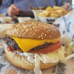 Habit Burger & Grill - Nice art on cold burger.