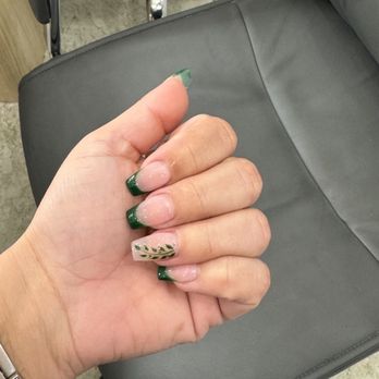 Nail West - French with leaf - Nail Salons Near Me - Fuquay Varina, North Carolina Nail West - French with leaf - Nail Salons Near Me - Fuquay Varina, North Carolina