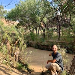Escalante Natural Bridge - Crossing another river to get to the bridge. Don't be frustrated. Try to embrace it, lol.