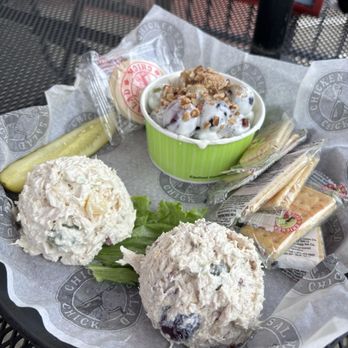 Chicken Salad Chick - Amazing lunch today. Went with the Fruity Fran and Fancy Nancy, the side of grape salad absolutely had me ready to crush my afternoon. - Southern Near Me - Houston, Texas Chicken Salad Chick - Amazing lunch today. Went with the Fruity Fran and Fancy Nancy, the side of grape salad absolutely had me ready to crush my afternoon. - Southern Near Me - Houston, Texas