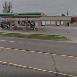 Tiffany's Pizza - It's attached to BP on the left. 643 N. Telegraph Rd. Monroe, MI. 48162