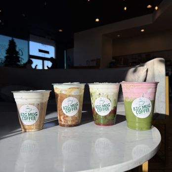Cafe Big Mug - Einspanner, Pandan Paradise, Strawberry Matcha Einspanner, Strawberry Matcha - Coffee & Tea Near Me - Santa Clara, California