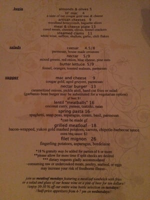 Menu photo 3 Nectar Moscow, ID Menu photo 3 Nectar Moscow, ID