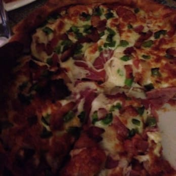 Le Moulin A Cafe - All dressed pizza - French Near Me - Charlo, New Brunswick