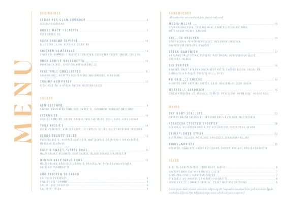 Menu photo 8 SiX Tampa Tampa, FL Menu photo 8 SiX Tampa Tampa, FL