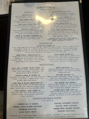 Menu photo 1 Stagecoach Restaurant Salado, TX Menu photo 1 Stagecoach Restaurant Salado, TX
