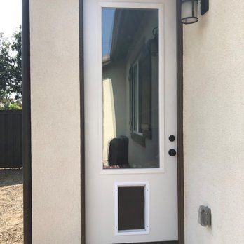 Moore Replacements - AFTER - doggy door (outside) - Windows Installation Near Me - Costa Mesa, California Moore Replacements - AFTER - doggy door (outside) - Windows Installation Near Me - Costa Mesa, California
