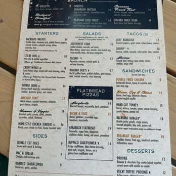Backyard - Desert Ridge - Food menu - Sports Bars Near Me - Phoenix, Arizona Backyard - Desert Ridge - Food menu - Sports Bars Near Me - Phoenix, Arizona