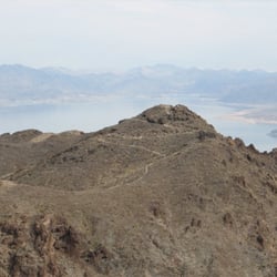 Red and Black Mountain - The view of Black Mountain from Red Mountain.  You can see the trail.
