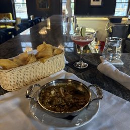Happy Hour Cosmopolitan and Peruvian Queso Happy Hour Cosmopolitan and Peruvian Queso