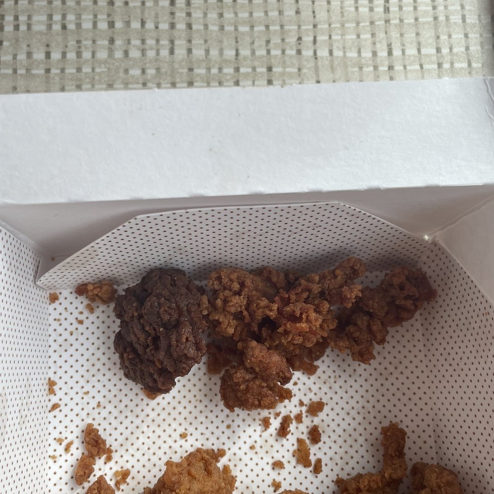 Burnt chicken nuggets Burnt chicken nuggets