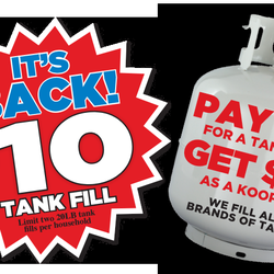 Houstons Best Service Center - only $10 refill bbq tank