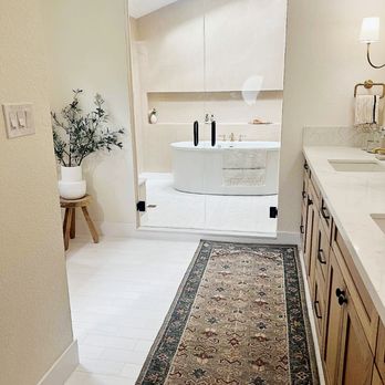 Coastal Region Construction - Tile floor and full walk-in shower upgrade with granite vanity - Bathroom renovation in Sacramento - General Contractors Near Me - West Sacramento, California Coastal Region Construction - Tile floor and full walk-in shower upgrade with granite vanity - Bathroom renovation in Sacramento - General Contractors Near Me - West Sacramento, California