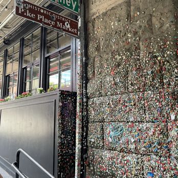 The Gum Wall - Corner spot of Post Alley before you get to the stairwell under Pike Place FISH spot. - Local Flavor Near Me - Seattle, Washington The Gum Wall - Corner spot of Post Alley before you get to the stairwell under Pike Place FISH spot. - Local Flavor Near Me - Seattle, Washington