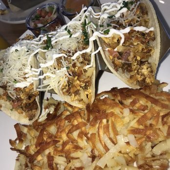 Scrambled - Juan's Breakfast Tacos - w/ Chorizo & Tomatoes - Breakfast & Brunch Near Me - Henderson, Nevada Scrambled - Juan's Breakfast Tacos - w/ Chorizo & Tomatoes - Breakfast & Brunch Near Me - Henderson, Nevada