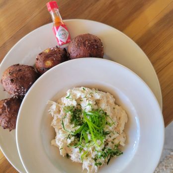 Maie Day - Crab Dip (reference Tabasco sauce for portion size) - New American Near Me - Austin, Texas Maie Day - Crab Dip (reference Tabasco sauce for portion size) - New American Near Me - Austin, Texas