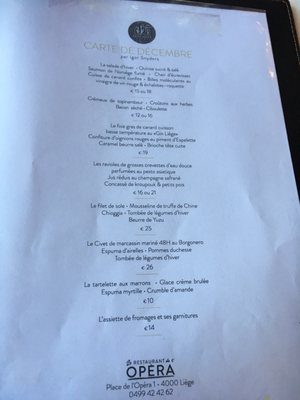 Menu photo 2 Restaurant de l'Opéra Liège, WLG Menu photo 2 Restaurant de l'Opéra Liège, WLG